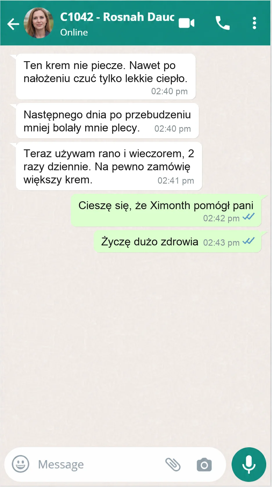 Ból pleców ustąpił